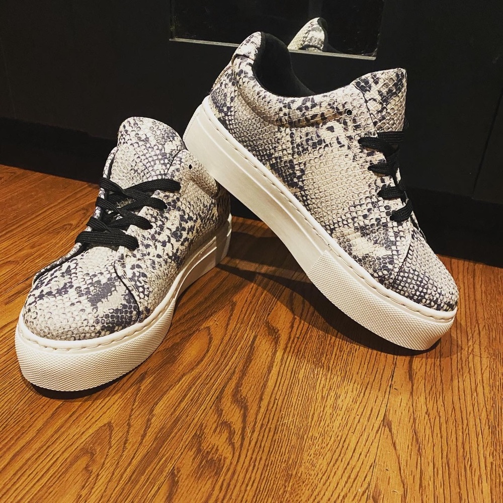 New! Snake Print Sneakers - Picture 5 of 5